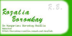 rozalia boronkay business card